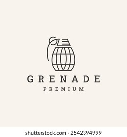 Grenade logo icon design template flat vector
