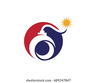 Grenade logo template vector illustration