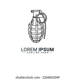 Grenade  Logo Vector Illustration Design 