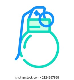 grenade military color icon vector. grenade military sign. isolated symbol illustration
