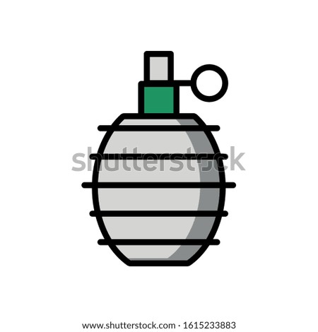 grenade military force isolated icon vector illustration design