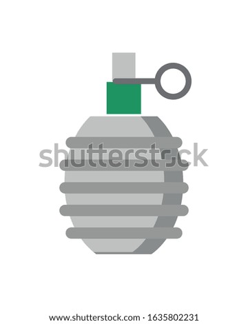grenade military force isolated icon vector illustration design