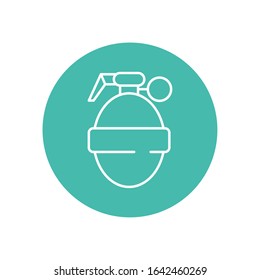 grenade military force line block style vector illustration design