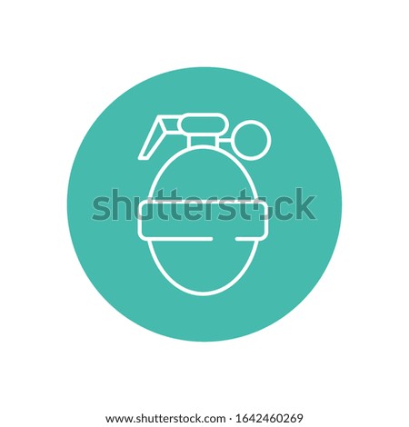 grenade military force line block style vector illustration design