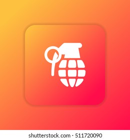 Grenade orange bright app ui/ux Icon / Logo design
