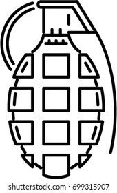grenade outline icon