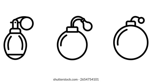 Design-Paket für Granatkonturen oder Liniensymbole.