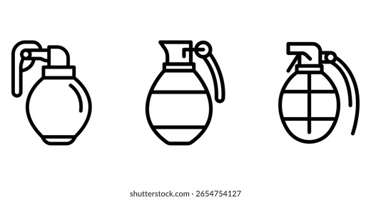 Design-Paket für Granatkonturen oder Liniensymbole.