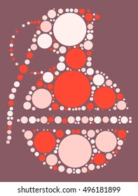 grenade shape vector design by color point