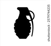 Grenade silhouette vector icon sign symbol illustration design.