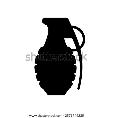 Grenade silhouette vector icon sign symbol illustration design.