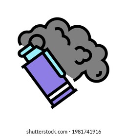 vector de icono de color de humo de granada. señal de humo de granada. ilustración de símbolo aislado