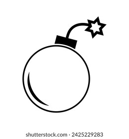 Grenade symbol. Bomb icon. Vector illustration
