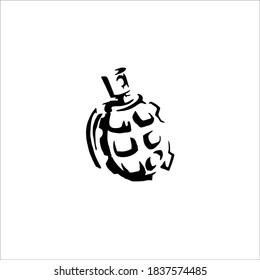 Grenade Symbol Logo. Vector Illustration.