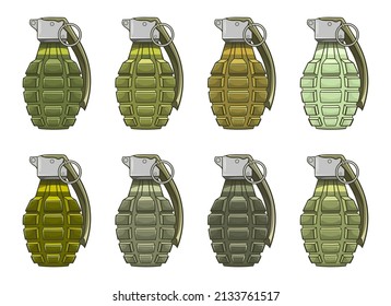 Granate Vektordesign-Illustration einzeln auf weißem Hintergrund