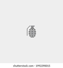 Signo de ilustración de icono de vector de granadas