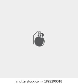 Signo de ilustración de icono de vector de granadas