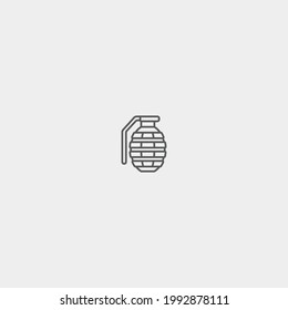 Signo de ilustración de icono de vector de granadas