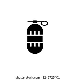 grenade vector icon. grenade sign on white background. grenade icon for web and app