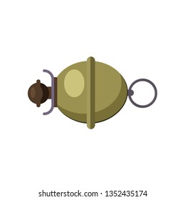 Grenade vector illustration. Danger, explosion, bomb. Weapon concept. Vector illustration can be used for topics like army, war, defense