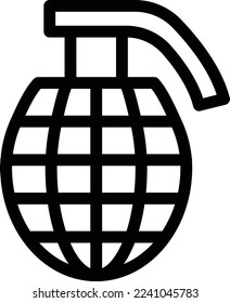 grenade  Vector illustration on a transparent background. Premium quality symmbols. Thin line vector icons for concept and graphic design.