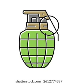 grenade war weapon color icon vector. grenade war weapon sign. isolated symbol illustration