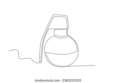 A grenade war weapon. War one-line drawing