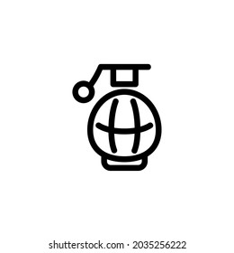 Grenade Weapon Vector Icon Logo Symbol for Graphic Design and Web