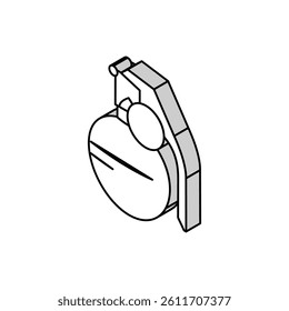 grenade weapon war isometric icon vector. grenade weapon war sign. isolated symbol illustration