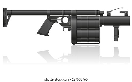 grenade-gun vector illustration isolated on white background