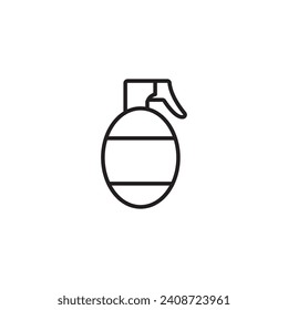 grenades or bombs exploded for battle Trendy Flat Icon Editable Stroke 