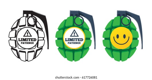 Grenades with sticker