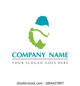 grenadines map and teeth dental care symbol logo vector