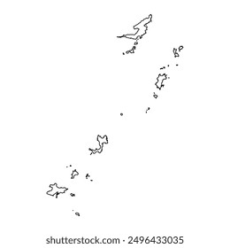 Grenadines Parish map, administrative division of Saint Vincent and the Grenadines. Vector illustration.