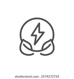 grenn energy outline icon vector design good for web or mobile app