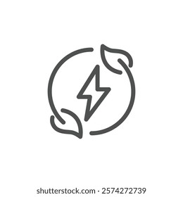 grenn energy outline icon vector design good for web or mobile app