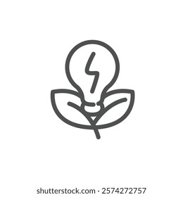 grenn energy outline icon vector design good for web or mobile app