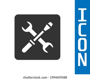 Grey 3D printer setting icon isolated on white background. 3d printing.  Vector