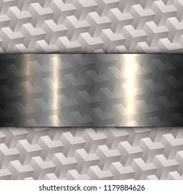 Grey abstract background 3d transparency pattern, interesting vector design.
