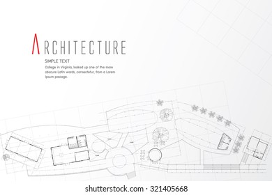 Grey abstract background. Architectural theme. Working drawings
