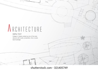 Grey abstract background. Architectural theme. Working drawings