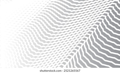 Fundo abstrato cinza com linhas de faixas de curva para fundo ou apresentação