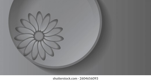 grey abstract background. Dynamic 3d circle shapes composition grey shape circle concept