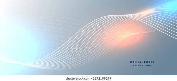 Grey abstract background with flowing particles. Digital future technology concept. vector illustration.