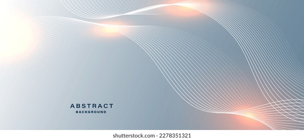 Grey abstract background with flowing particles. Digital future technology concept. vector illustration.