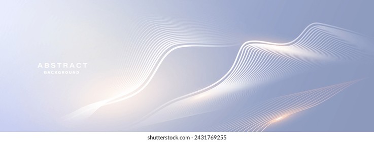 Grey abstract background with flowing particles. Digital future technology concept. vector illustration.