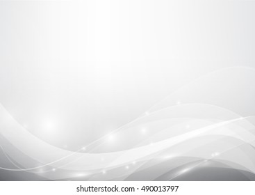 Grey abstract background lighting curve and layer element vector illustration eps10