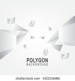 Grey abstract background, Polygon background design.