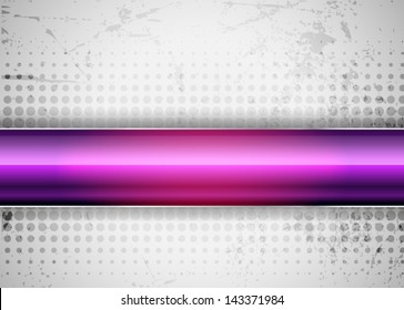 Grey abstract background with purple line