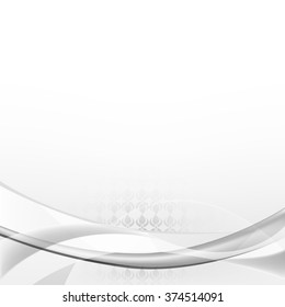 Grey abstract background - smooth wave with shadows